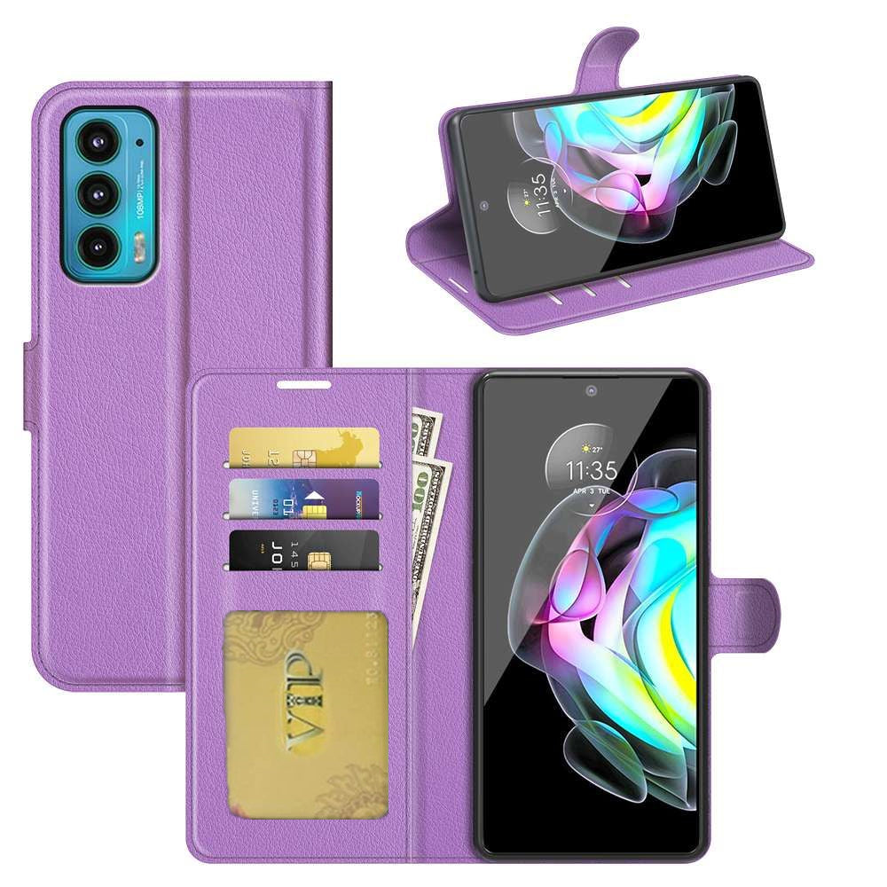 Leather Folio Wallet Case for Motorola Moto Edge (2021) Leather Folio Wallet Case for Motorola Moto Edge (2021)